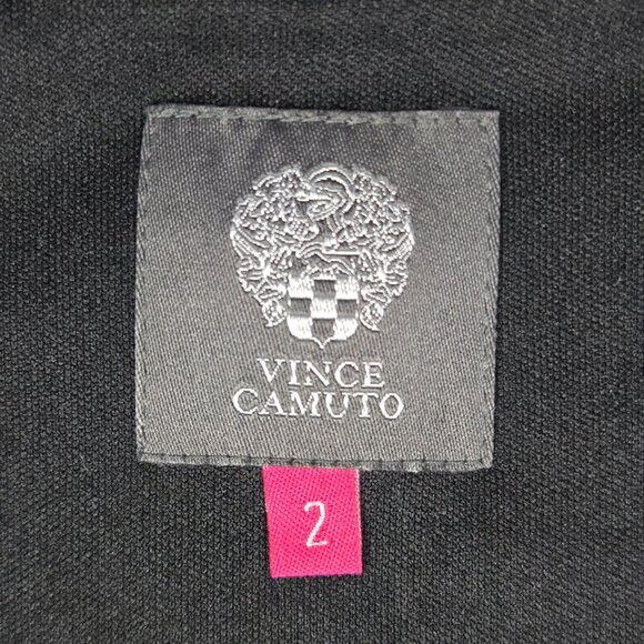 Vince Camuto Blue Black Colorblock Fit & Flare Dress Sz 2 Sleeveless Minimalist - Picture 7 of 15